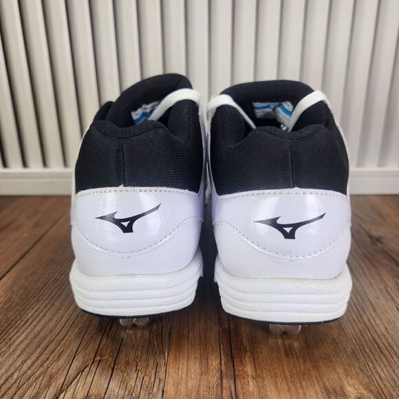 Mizuno 9-Spike Swift Womens Size 5 Black White Metal Softball Cleats 320554.9000 - Picture 5 of 11